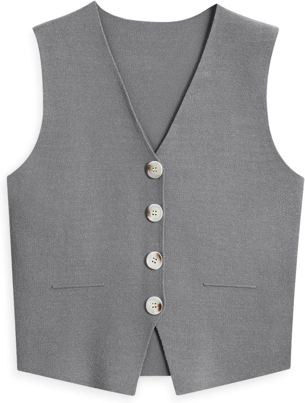 LILLUSORY Sweater Vest Women Dressy Button Up Sweater Tank Tops 2024 Knit Work Business Casual Outfits