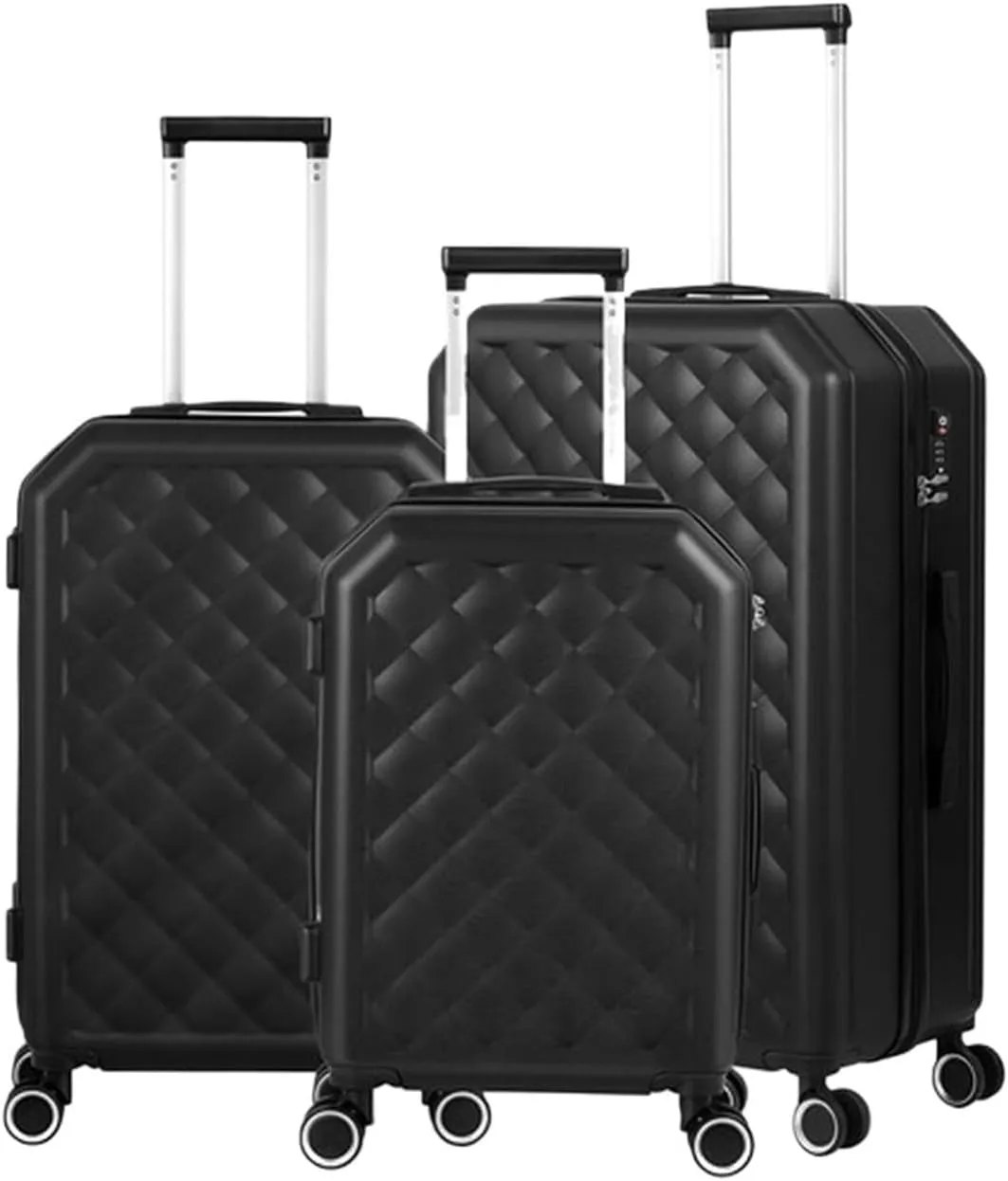 Luggage Luggage Set Softside Travel Suitcase with Spinner Wheels, 24 Lightweight Suitecase Set Suitcase(Gold)