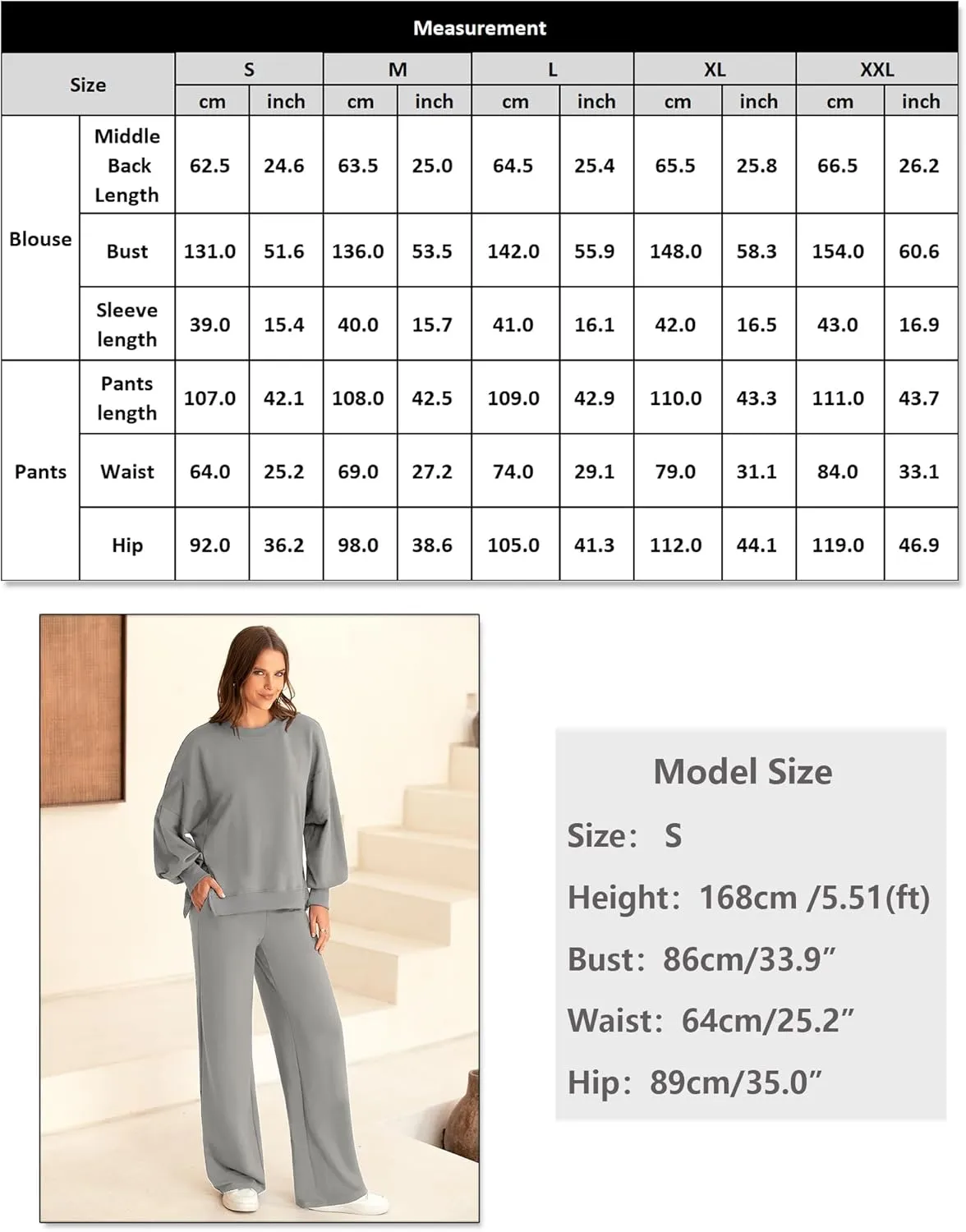 Marvmys Women 2 Piece Lounge Set Long Sleeve Wide Leg Sweatsuit Outfits Crewneck Oversized Tracksuit Fall Casual Loungewear
