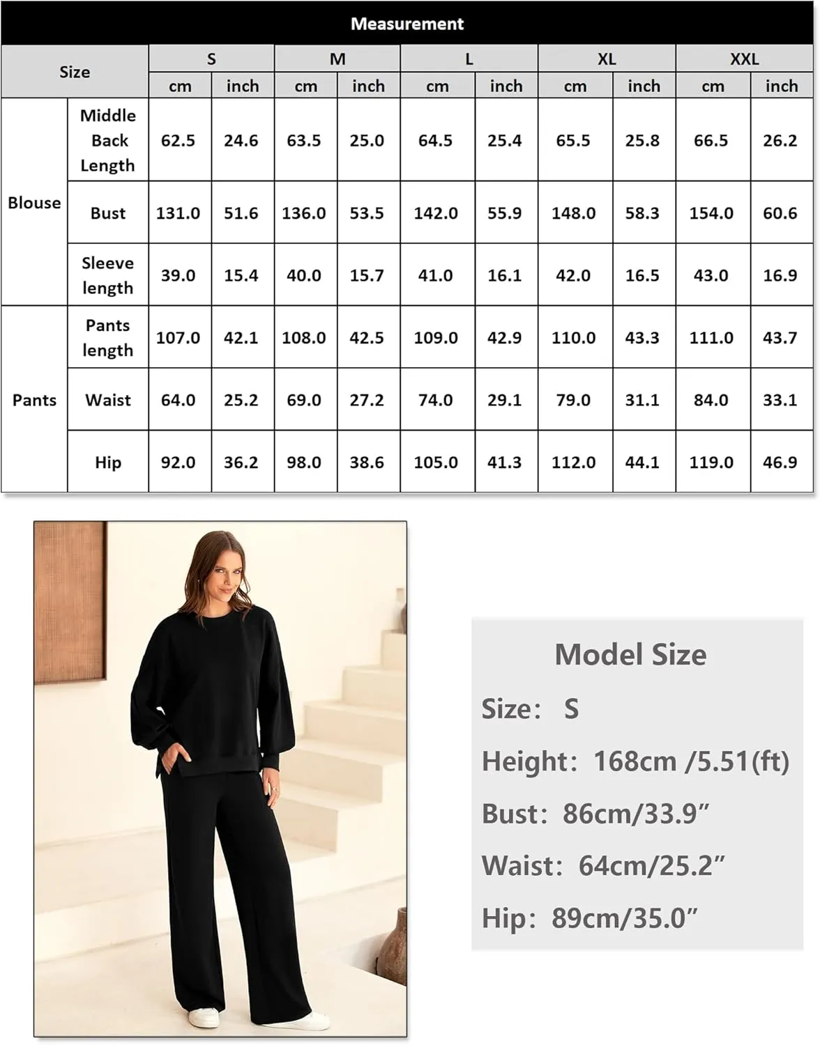 Marvmys Women 2 Piece Lounge Set Long Sleeve Wide Leg Sweatsuit Outfits Crewneck Oversized Tracksuit Fall Casual Loungewear