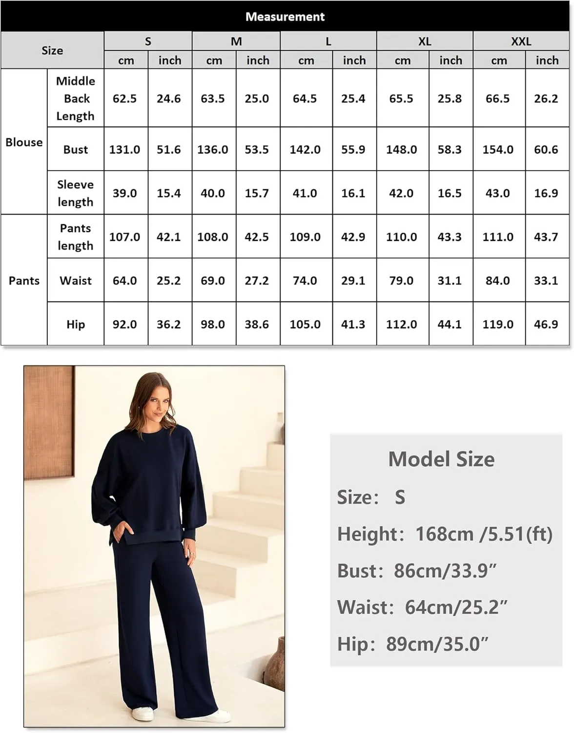 Marvmys Women 2 Piece Lounge Set Long Sleeve Wide Leg Sweatsuit Outfits Crewneck Oversized Tracksuit Fall Casual Loungewear