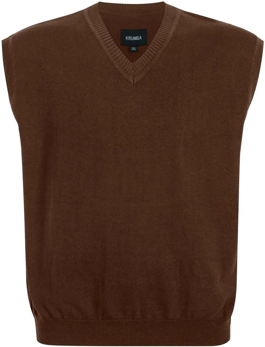 Men Oversized Sweater Vest: Plus Size Big Tall V Neck Cotton Pullover