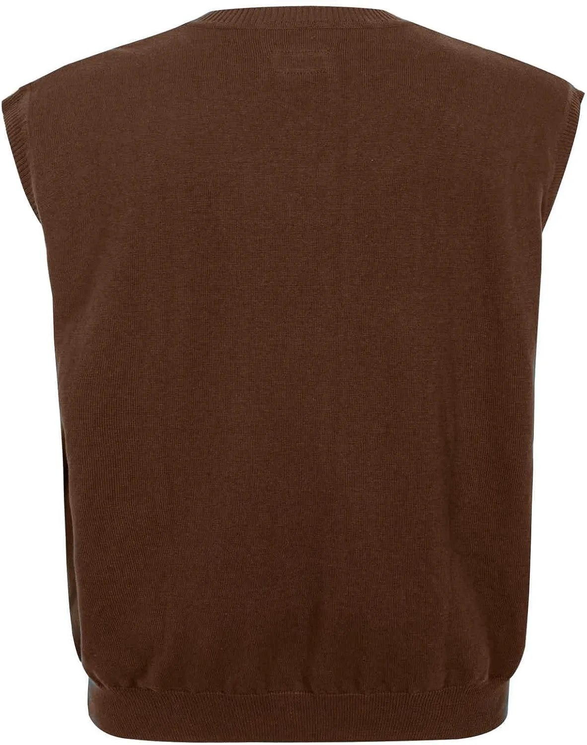Men Oversized Sweater Vest: Plus Size Big Tall V Neck Cotton Pullover