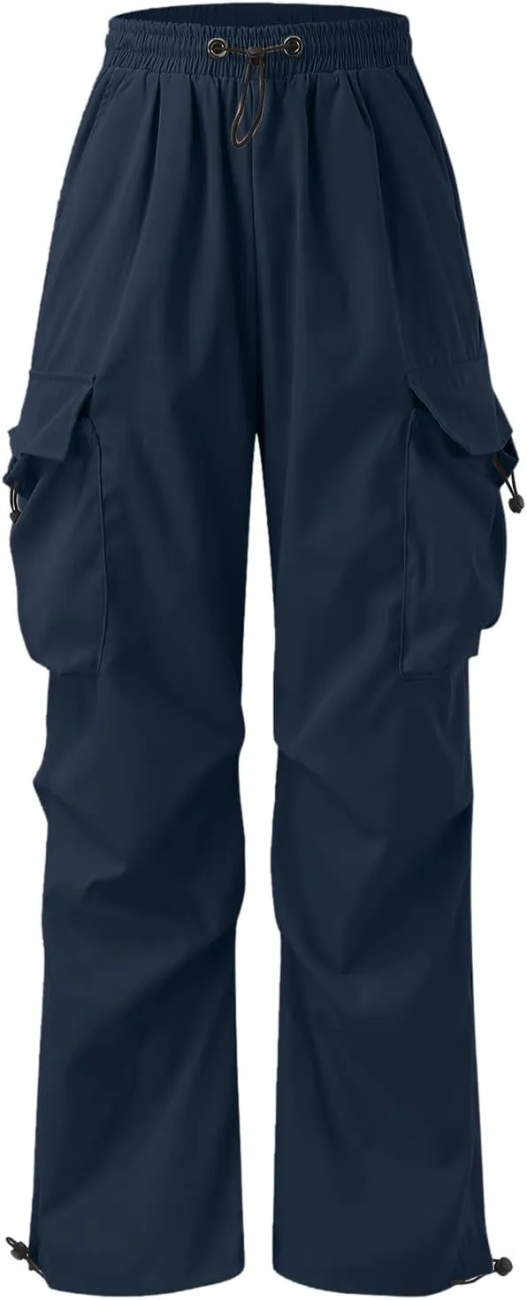Men's Baggy Cargo Pants Casual Cotton Elasticated Waist Pant Work Pants Multi Pockets