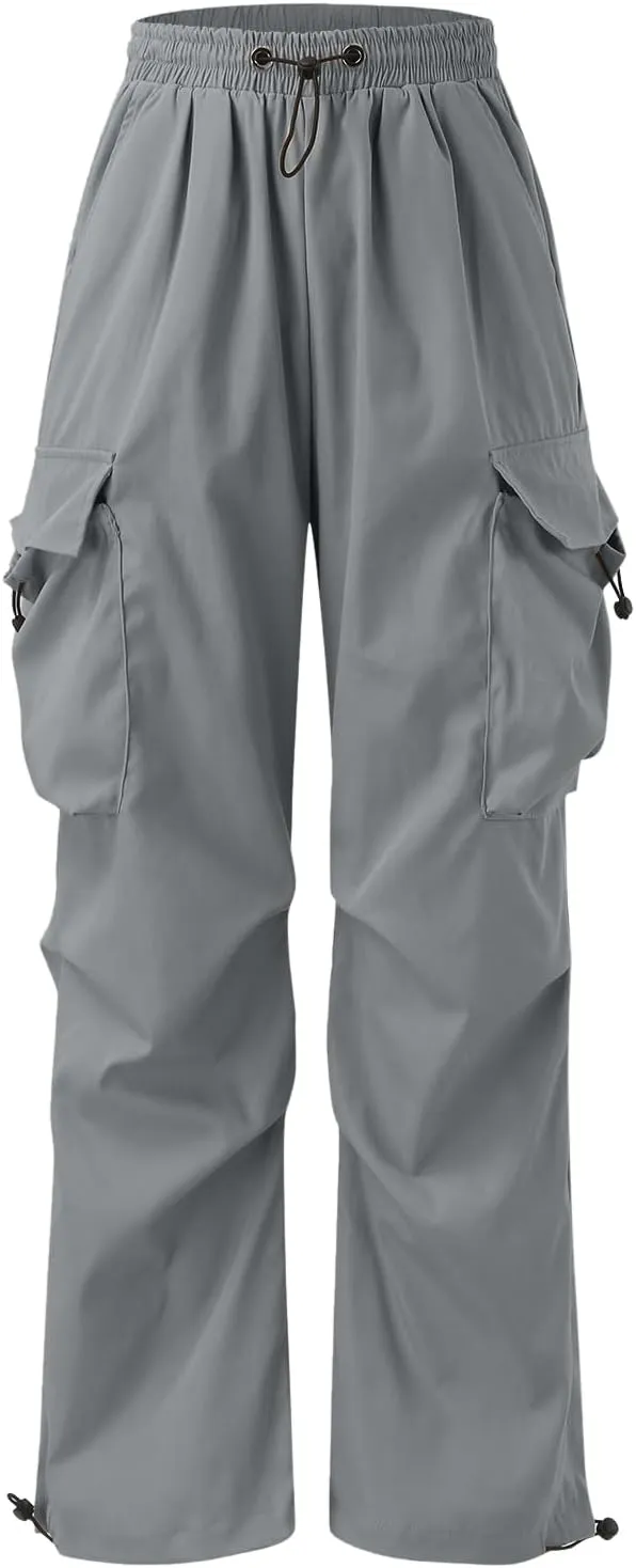 Men's Baggy Cargo Pants Casual Cotton Elasticated Waist Pant Work Pants Multi Pockets
