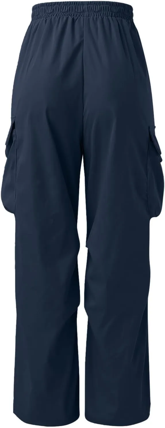 Men's Baggy Cargo Pants Casual Cotton Elasticated Waist Pant Work Pants Multi Pockets