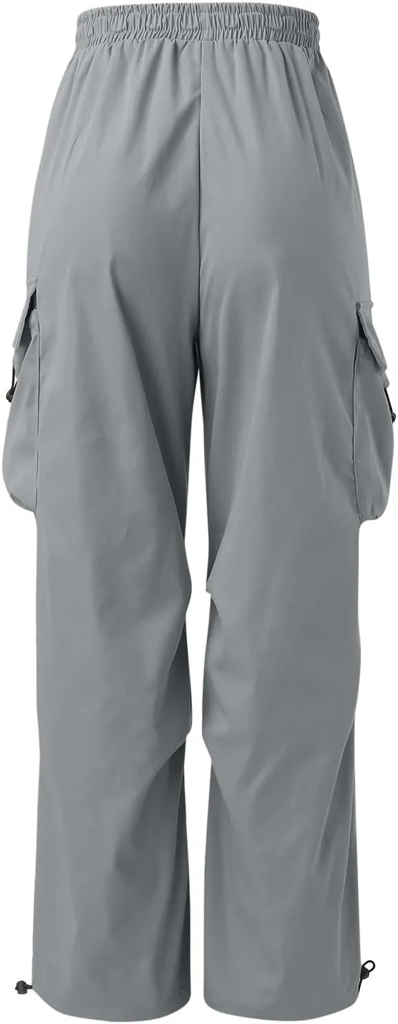 Men's Baggy Cargo Pants Casual Cotton Elasticated Waist Pant Work Pants Multi Pockets