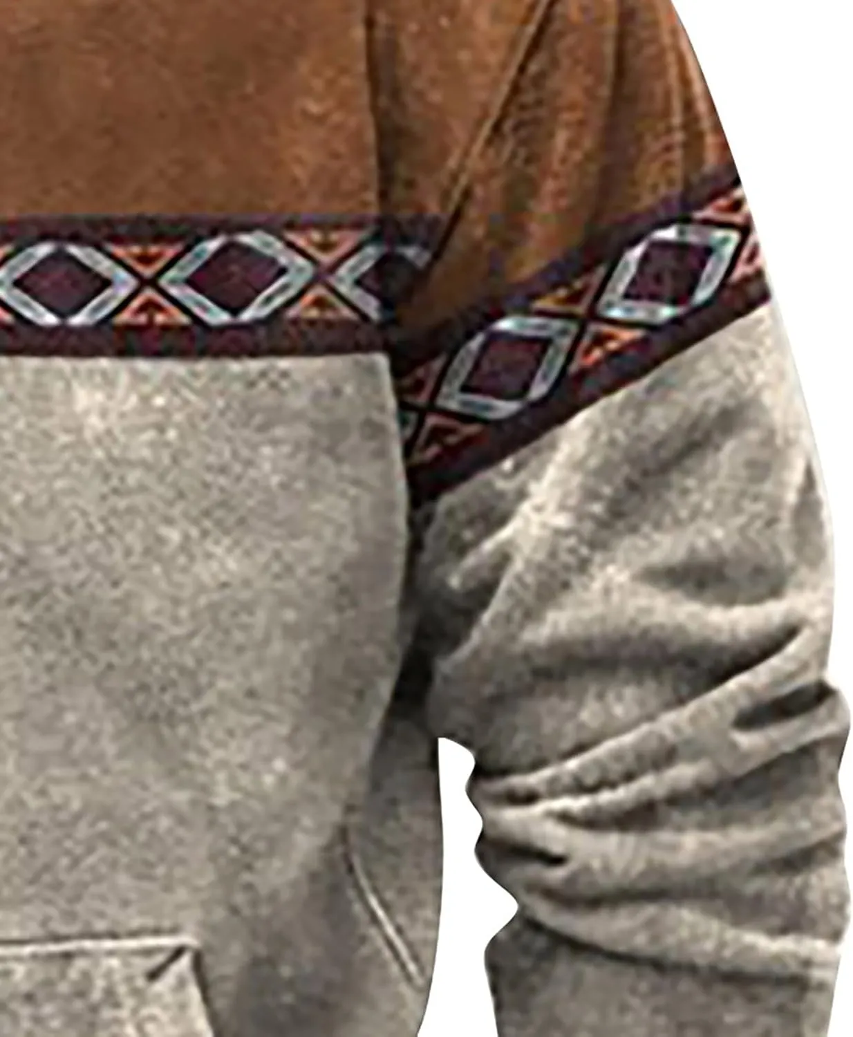 Men's Blue, Black, Brown Polyester Classic Hoodie with Half Sleeve and Hooded Neck