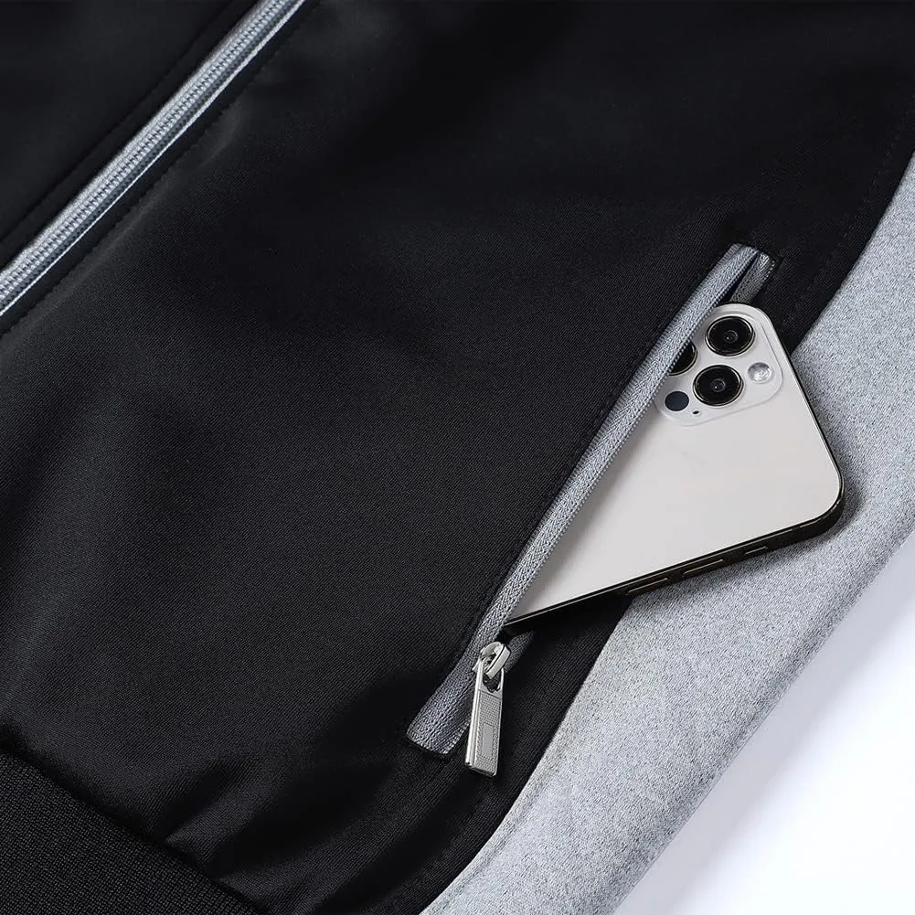 Men's Casual Athletic Tracksuit Long Sleeve Sweatsuit Set Full Zip Running Jacket and Pants 2 Piece Outfits