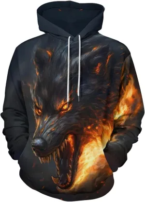 Men's Digital Print Sweatshirts Hooded Top Galaxy Pattern Hoodie