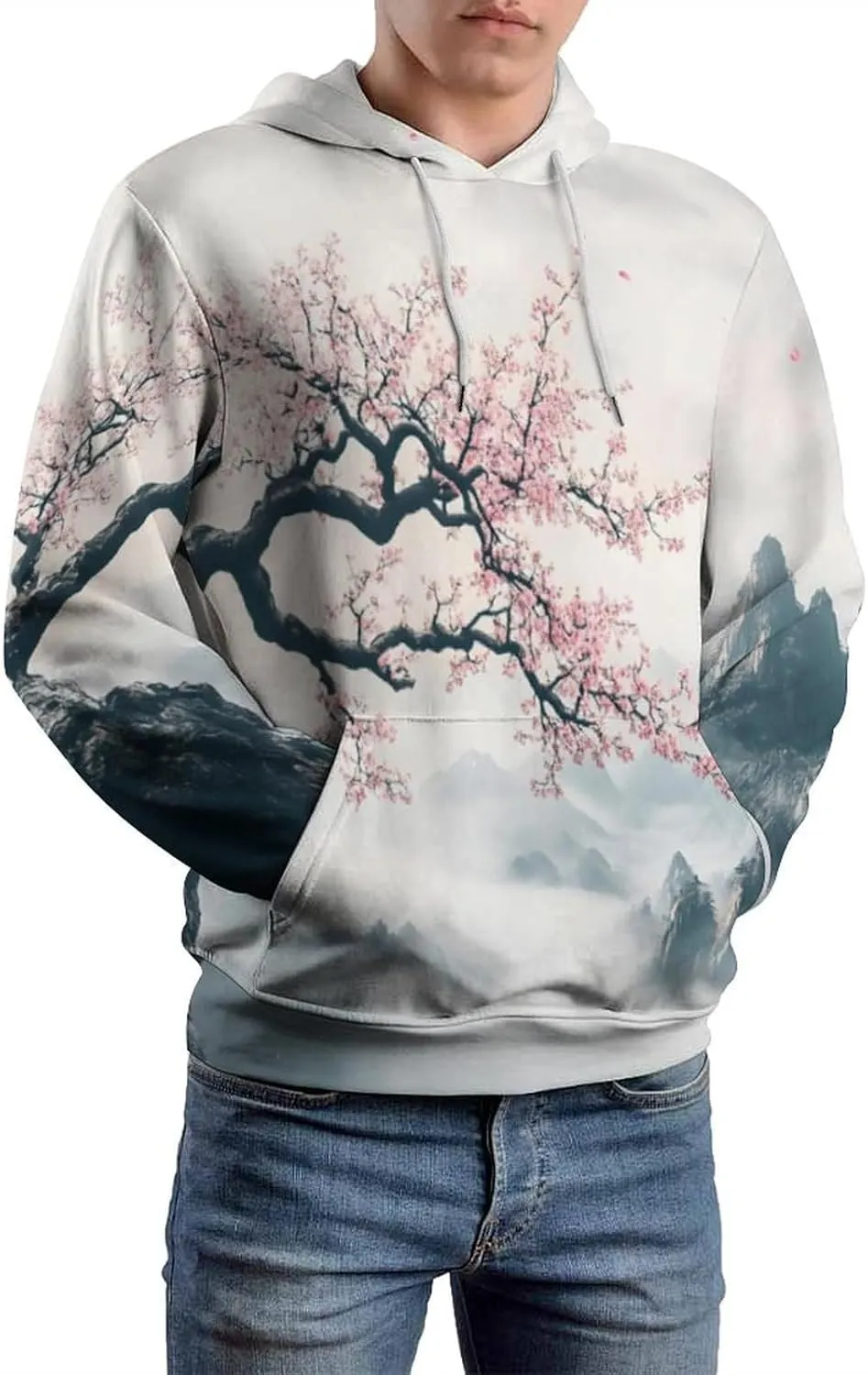 Men's Digital Print Sweatshirts Hooded Top Galaxy Pattern Hoodie