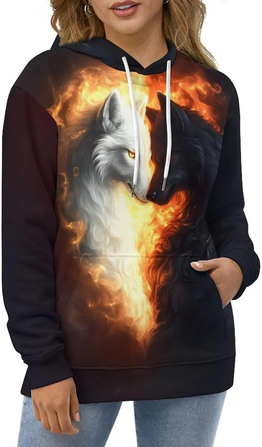 Men's Digital Print Sweatshirts Hooded Top Galaxy Pattern Hoodie