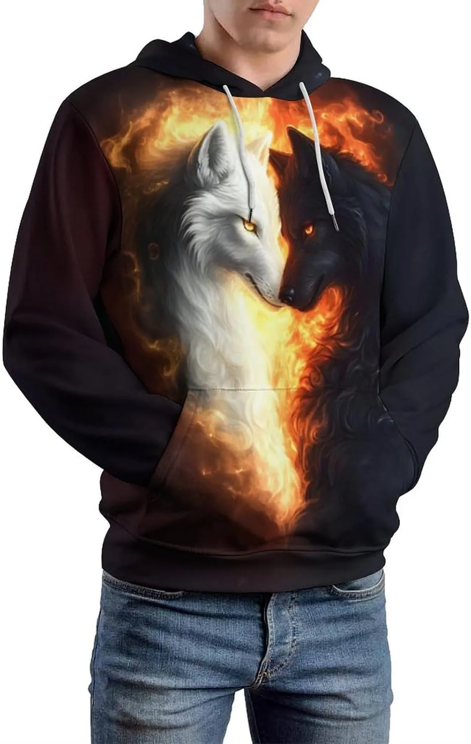 Men's Digital Print Sweatshirts Hooded Top Galaxy Pattern Hoodie