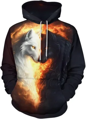 Men's Digital Print Sweatshirts Hooded Top Galaxy Pattern Hoodie