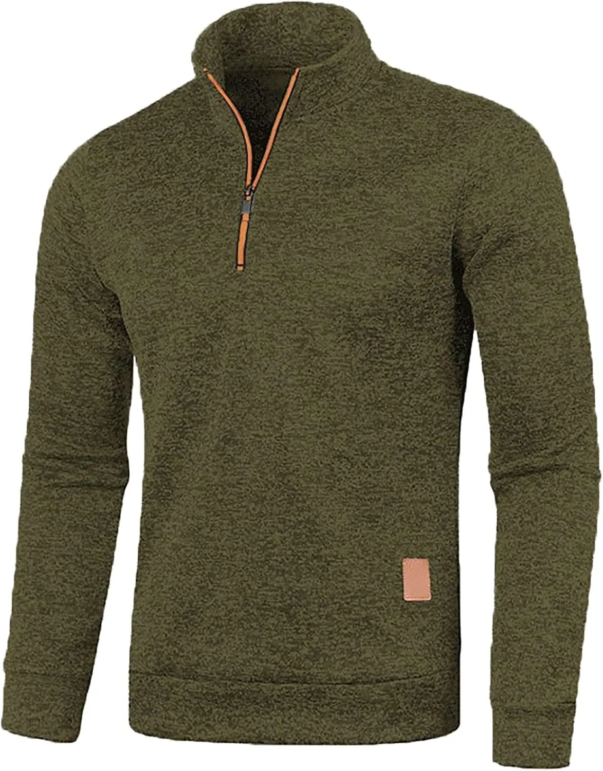 Men's Fleece Crewneck Sweatshirt Zipper Long Sleeved Hoodie Pullover Hooded Sweatshirt Sweat Shirt Mens Sweat Shirt