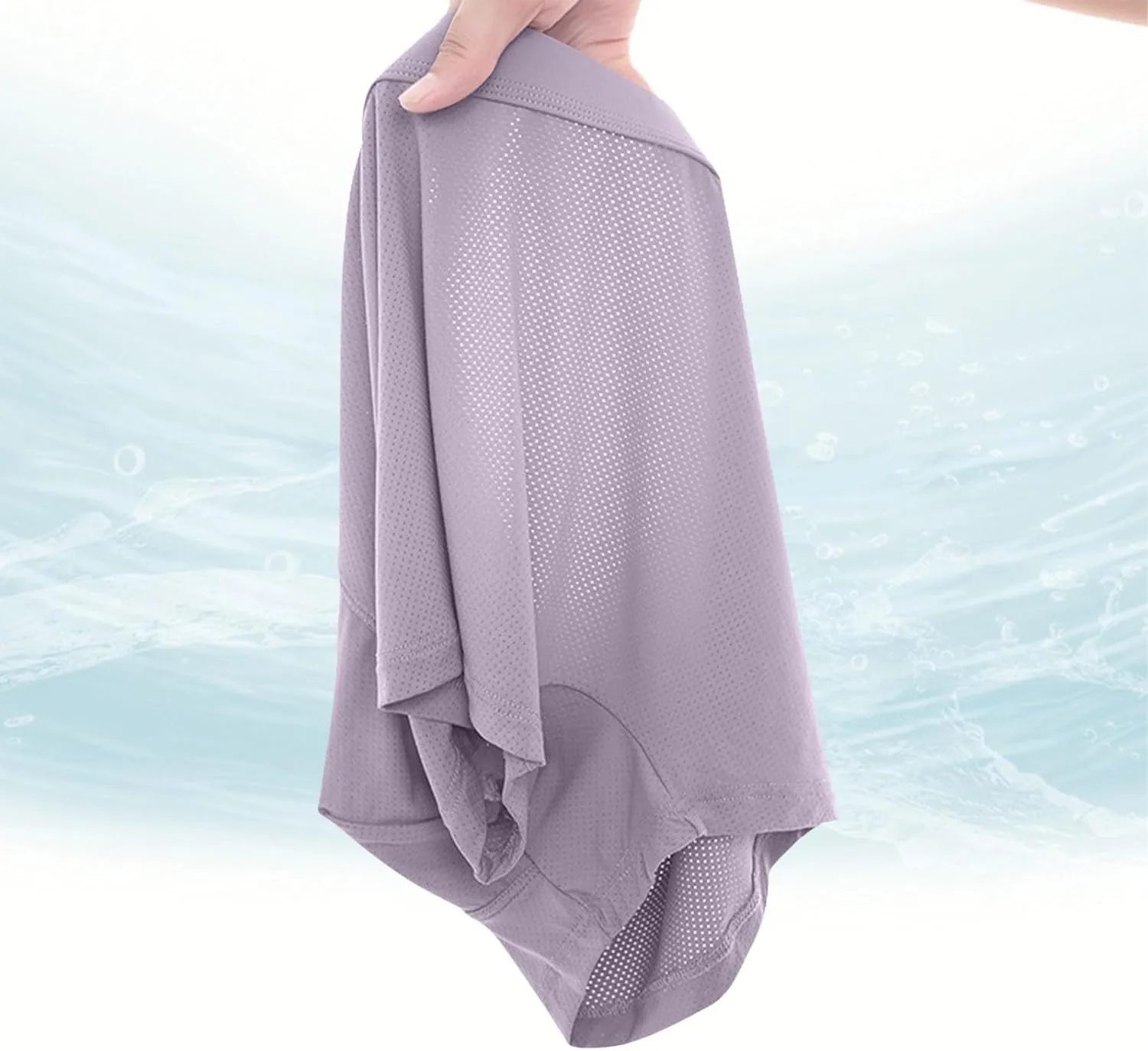 Mens Ice Silk Boxer Briefs Bulge Pouch Trunks Underwear Moisture Wicking Comfortable Breathable Underpants