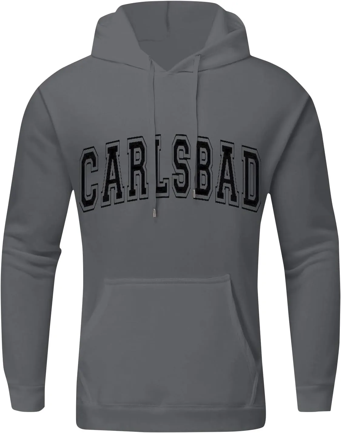 Men's Oversized Pullover Letter Print Graphic Hoodies Long Sleeve Casual New York Sweatshirt with Pocket