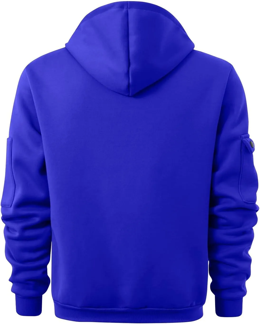 Mens Oversized Tactical Hoodie Fleece Quarter Zip Pullover Warm Work Hoodie Zip Pockets Plus Size Hooded Sweatshirt