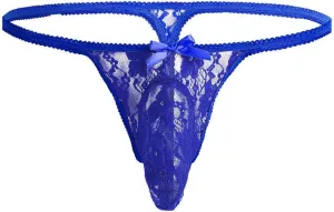 Mens Sexy Underwear Men's Sexy Lace See Through Ball Pouch Boxers Briefs Underpants Panties Valentine's Day Gifts