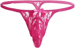 Mens Sexy Underwear Men's Sexy Lace See Through Ball Pouch Boxers Briefs Underpants Panties Valentine's Day Gifts