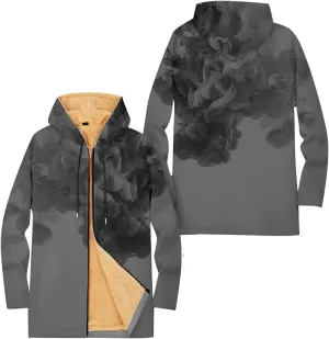 Mens Sherpa Lined Hoodie Zip Up Heavyweight Warm Sweatshirt Winter Thick Fleece Hoodies