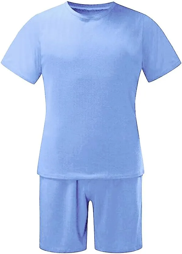 Men's Shirt and Shorts Set 2 Piece Outfits Fashion Summer Tracksuits Casual Sportwear Set