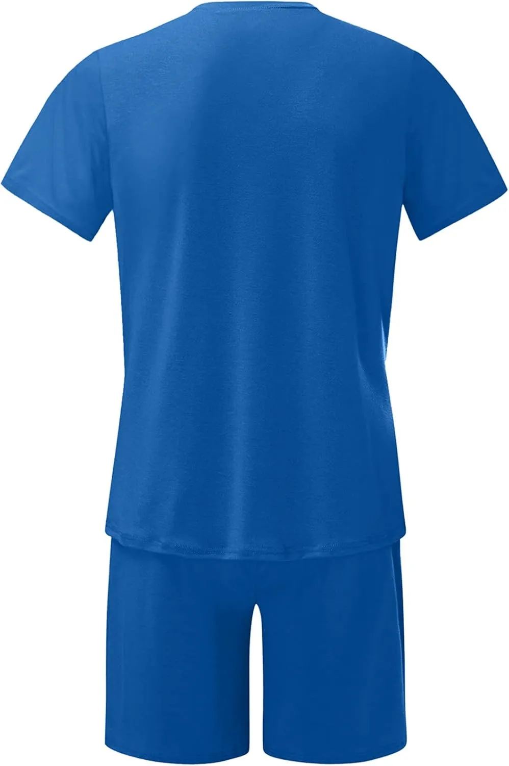 Mens Short Sets 2 Piece Outfits Summer Casual Muscle Gym Workout Athletic T Shirt Outfits for Men