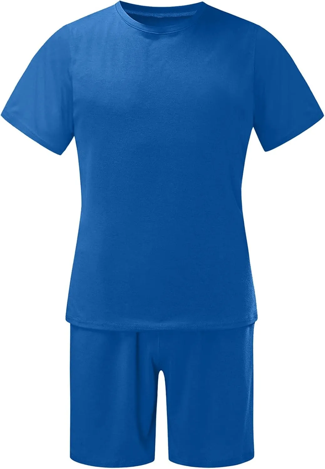 Mens Short Sets 2 Piece Outfits Summer Casual Muscle Gym Workout Athletic T Shirt Outfits for Men