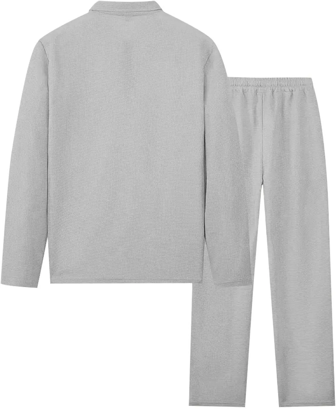 Mens Track Suits 2 Piece Set Waffle Quarter Zip Casual Athletic Jogging Outfits Long Sleeve Track Suits for Men Set