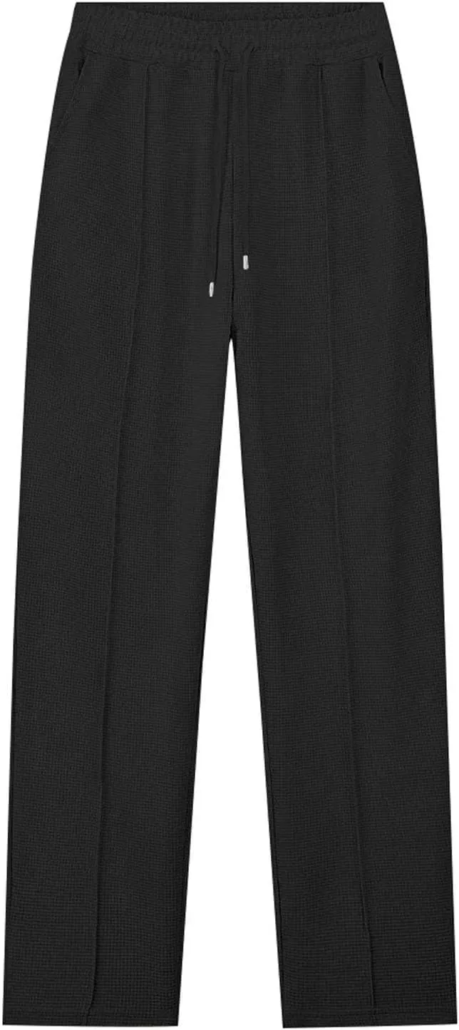Mens Track Suits 2 Piece Set Waffle Quarter Zip Casual Athletic Jogging Outfits Long Sleeve Track Suits for Men Set