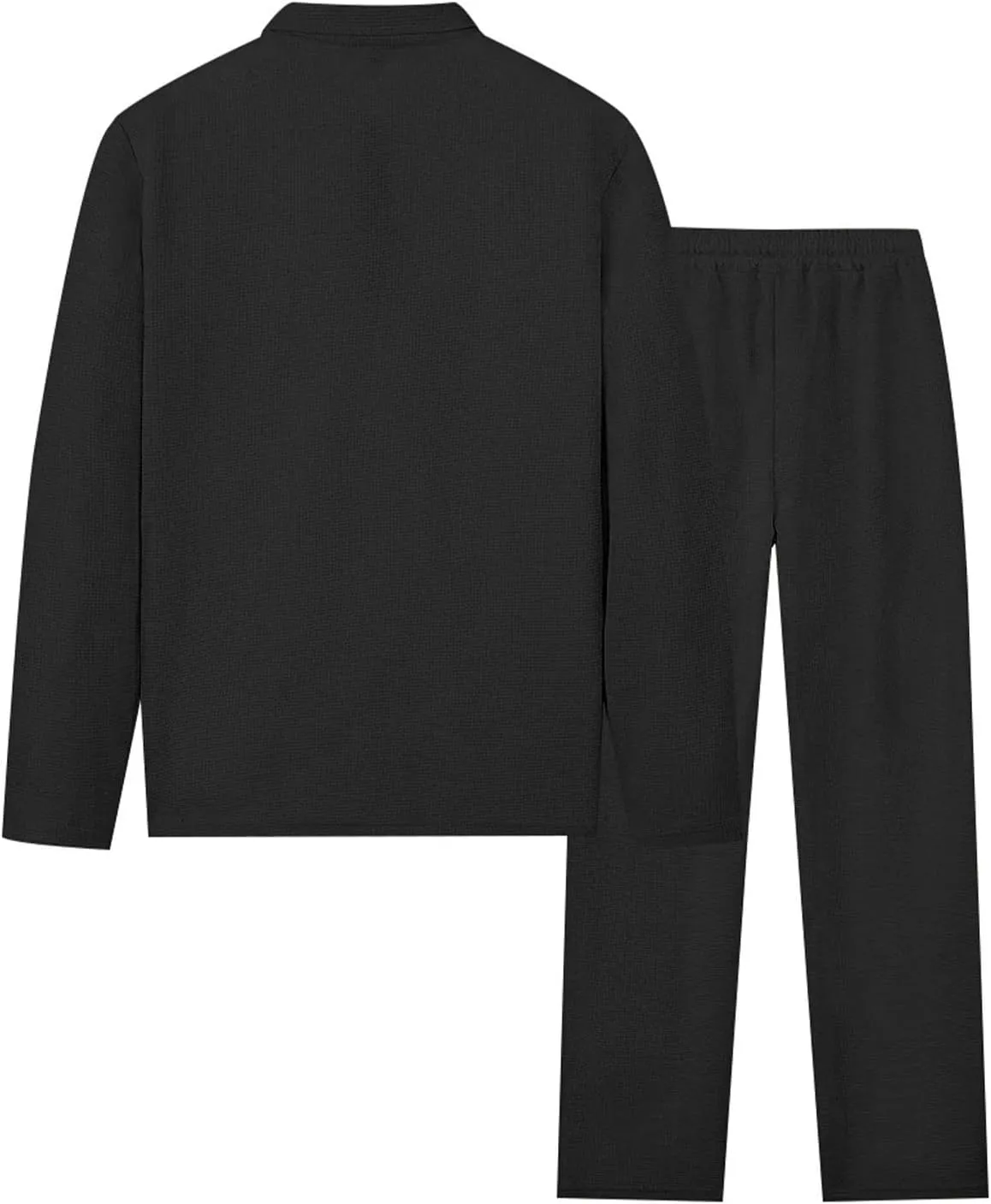 Mens Track Suits 2 Piece Set Waffle Quarter Zip Casual Athletic Jogging Outfits Long Sleeve Track Suits for Men Set