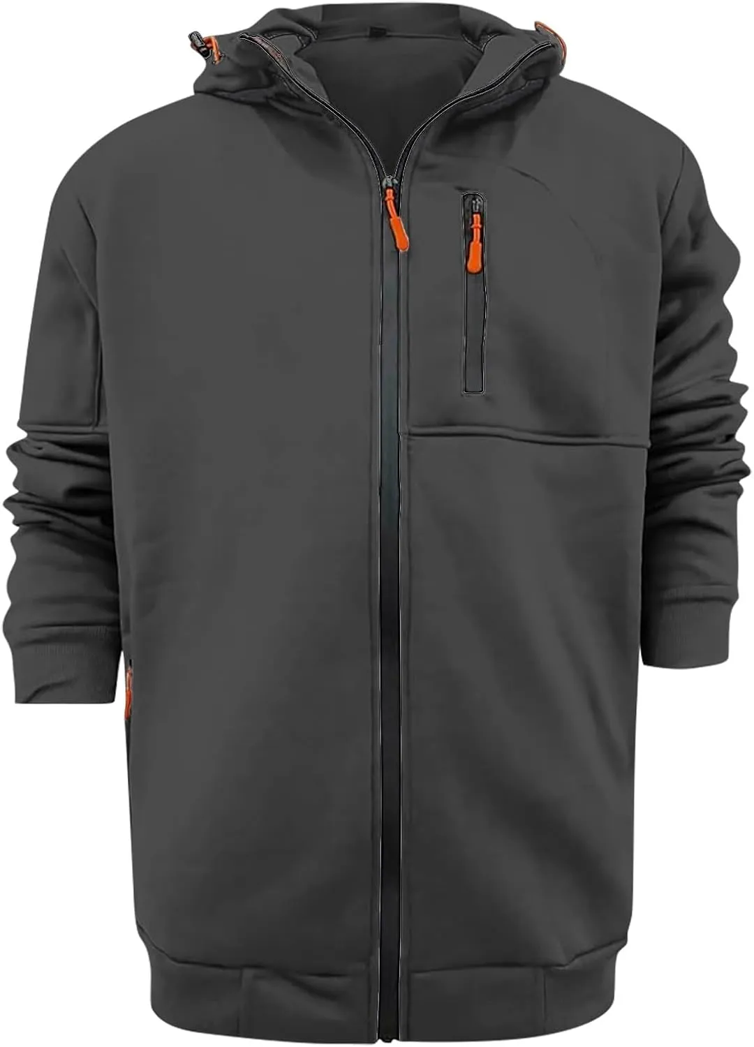 Mens Zip Up Hoodie Vintage Long Sleeve Hoodie Half Zipper Hooded Sweatshirt Top Workwear Multi Fleece Men's Hoodie