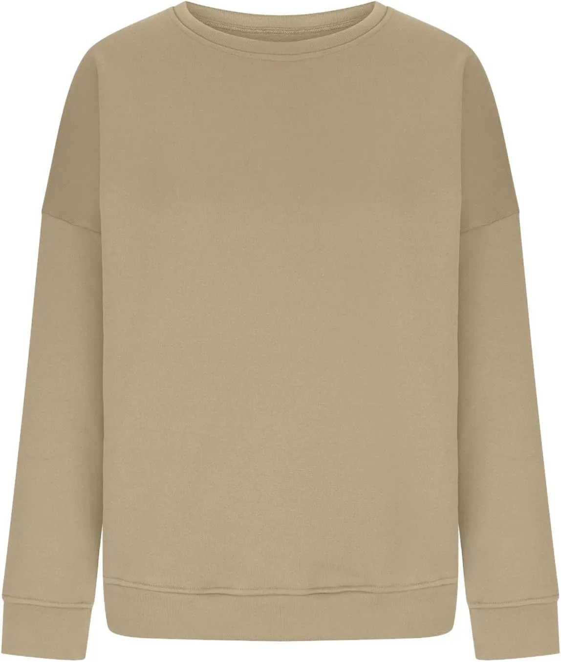 midelxp Oversized Crewneck Sweatshirts Women Soft Fleece Long Sleeve Casual Pullover Top Comfy Cute Hoodies for Teen Girls