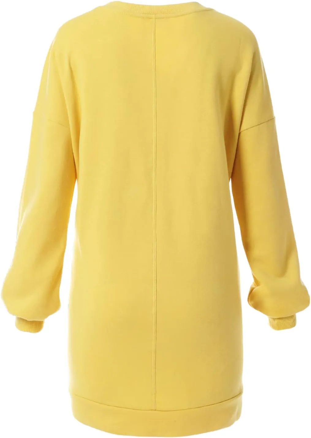MixMatchy Women's Oversized V-Neck Tunic Sweatshirt with Side Pockets