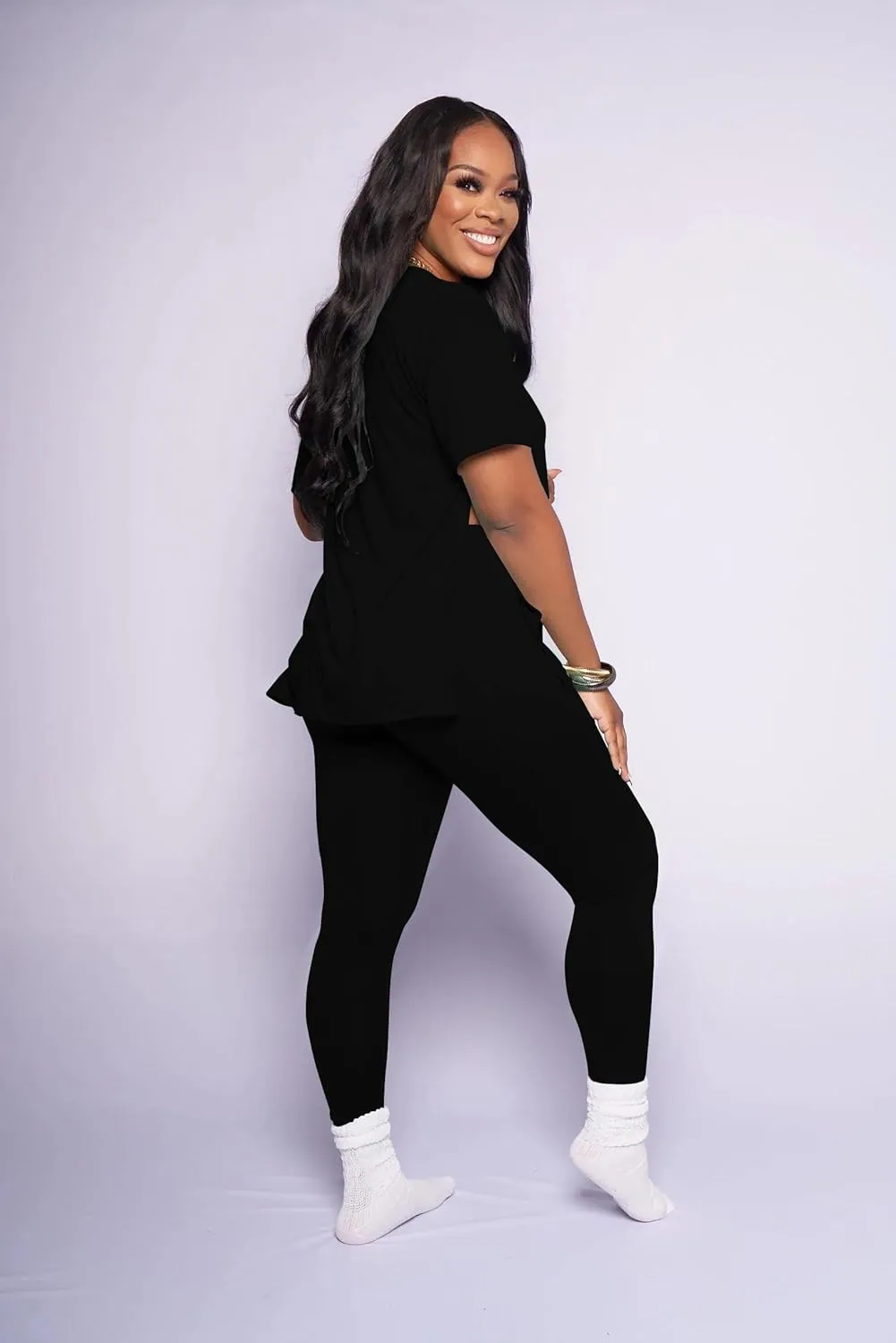 Mrskoala Lounge Sets for Women Two Piece Outfits Pullover Tops and Long Pants Tracksuit Sweatsuits