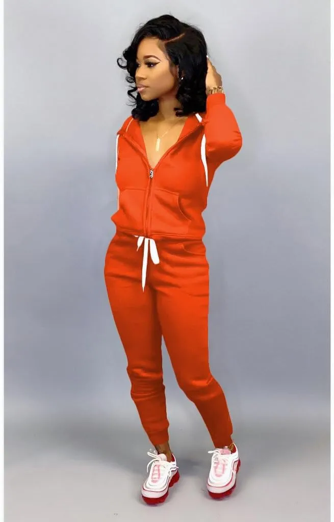 Mrskoala Two Piece Outfits for Women Tracksuit Sweat Suits Workout Jogging Sets Loungewear with Pocket