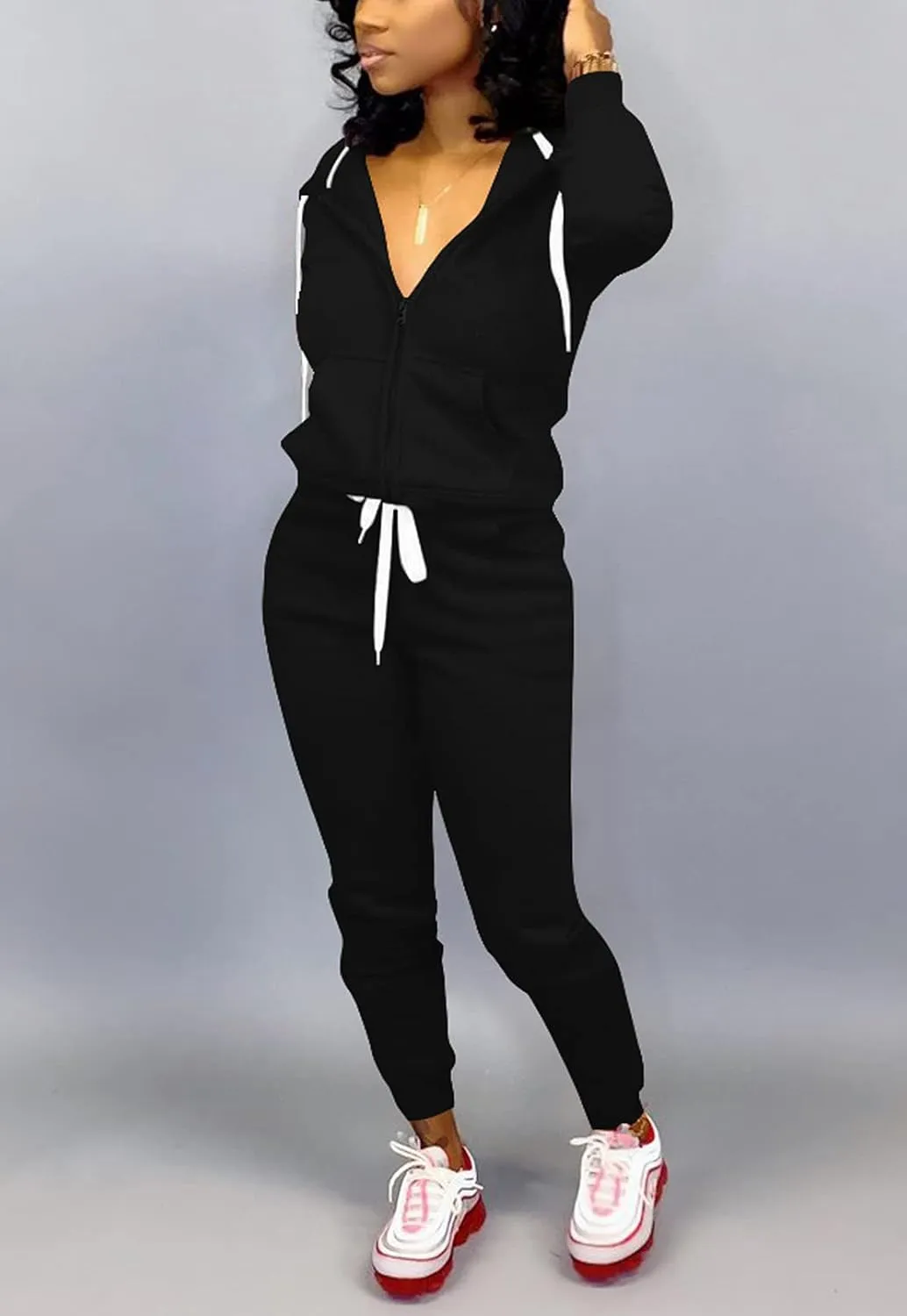 Mrskoala Two Piece Outfits for Women Tracksuit Sweat Suits Workout Jogging Sets Loungewear with Pocket