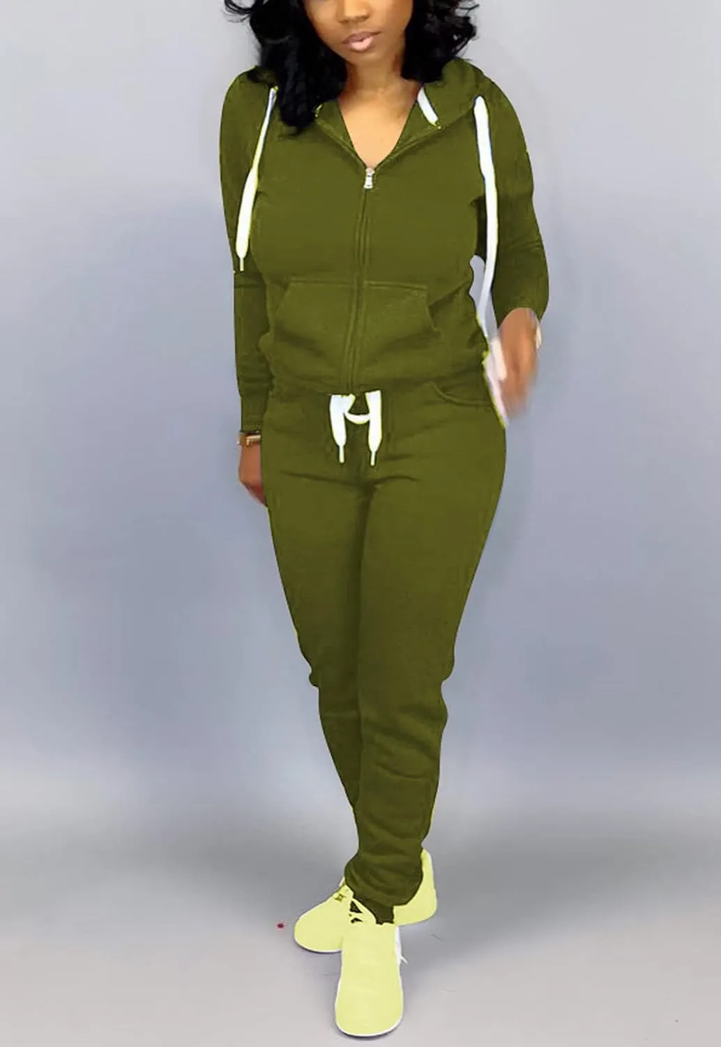 Mrskoala Two Piece Outfits for Women Tracksuit Sweat Suits Workout Jogging Sets Loungewear with Pocket