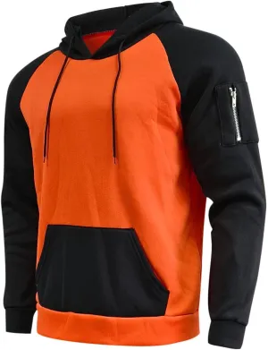 Muscularfit Mens Big and Tall Hoodies Pullover Color Block Long Sleeve Gym Workout Hoodies Casual Lightweight Sweatshirt 2023