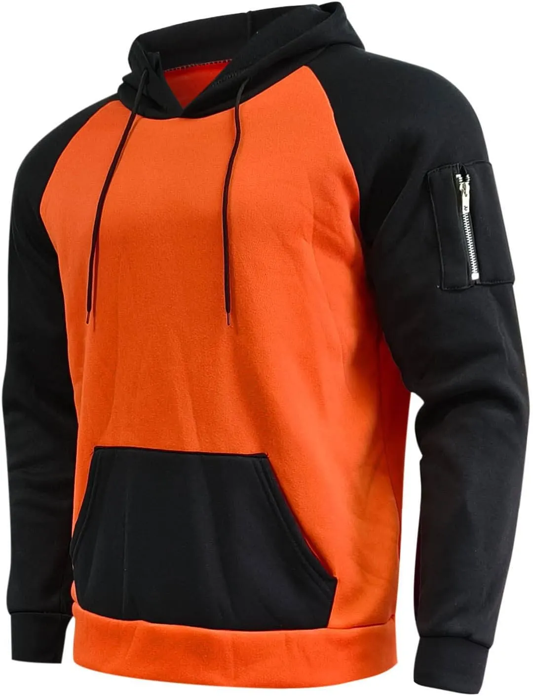 Muscularfit Mens Big and Tall Hoodies Pullover Color Block Long Sleeve Gym Workout Hoodies Casual Lightweight Sweatshirt 2023