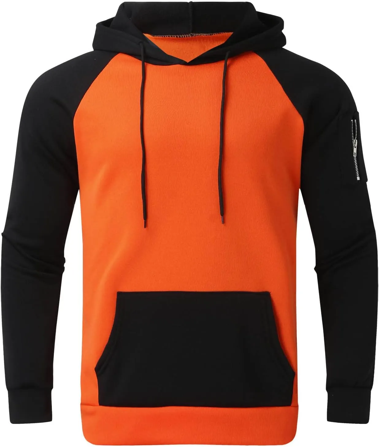 Muscularfit Mens Big and Tall Hoodies Pullover Color Block Long Sleeve Gym Workout Hoodies Casual Lightweight Sweatshirt 2023