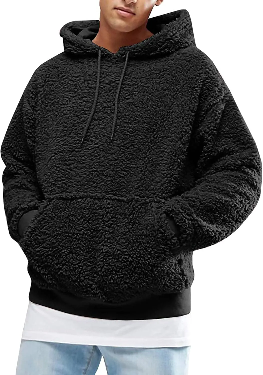 Muscularfit Men's Hoodies & Sweatshirts Casual Long Sleeve Plush and Fleece Hooded Sweater Fashion Fall Winter Pullover Coat