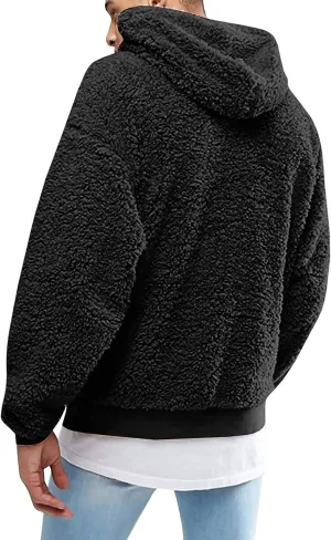 Muscularfit Men's Hoodies & Sweatshirts Casual Long Sleeve Plush and Fleece Hooded Sweater Fashion Fall Winter Pullover Coat