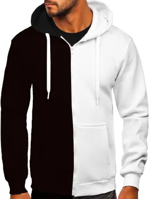 Muscularfit Oversized Sweatshirts for Men Loose Fit Long Sleeve Color Block Drawstring Pullover Hoodies Crewneck Causal Shirt