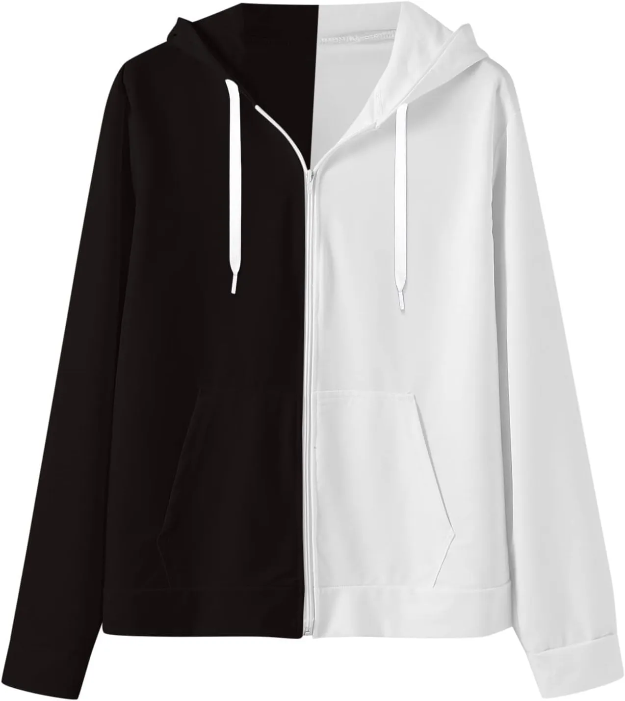 Muscularfit Oversized Sweatshirts for Men Loose Fit Long Sleeve Color Block Drawstring Pullover Hoodies Crewneck Causal Shirt
