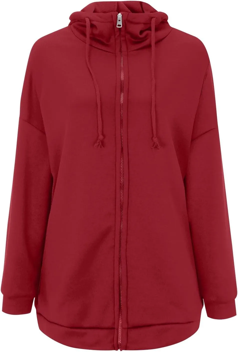 NBXNZWF Womens Zip Up Long Hoodies Lightweight Long Sleeve Tunic Hooded Sweatshirt Casual Fall Oversized Jacket With Pockets