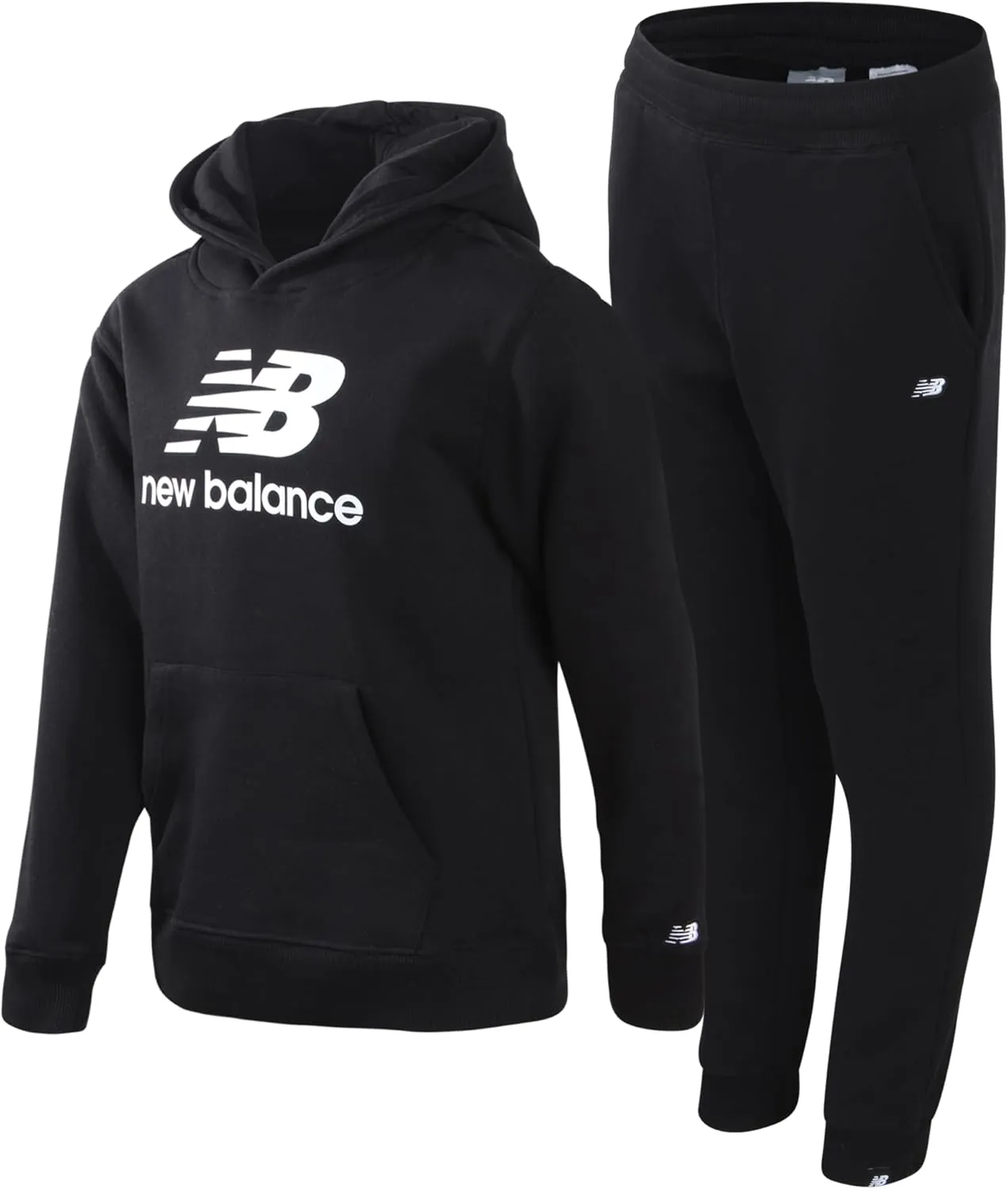 New Balance Boys Tracksuit Set - 2 Piece Athletic Performance Fleece Pullover Hoodie and Jogger Sweatpants Set (Sizes: 8-20)
