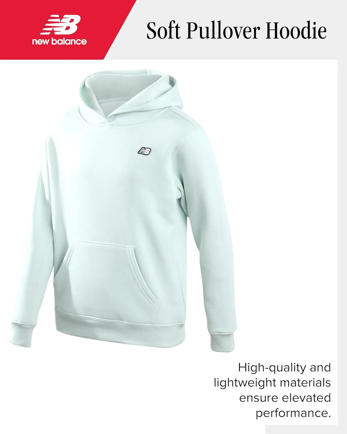 New Balance Girls' Jogger Set - 2 Piece Pullover Fleece Hoodie Sweatshirt and Jogger Sweatpants for Girls (Sizes: 5-16)