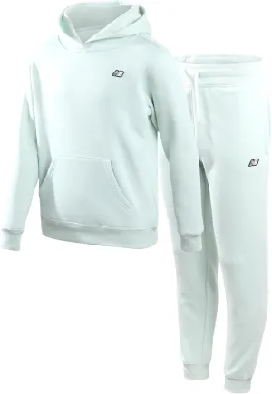 New Balance Girls' Jogger Set - 2 Piece Pullover Fleece Hoodie Sweatshirt and Jogger Sweatpants for Girls (Sizes: 5-16)