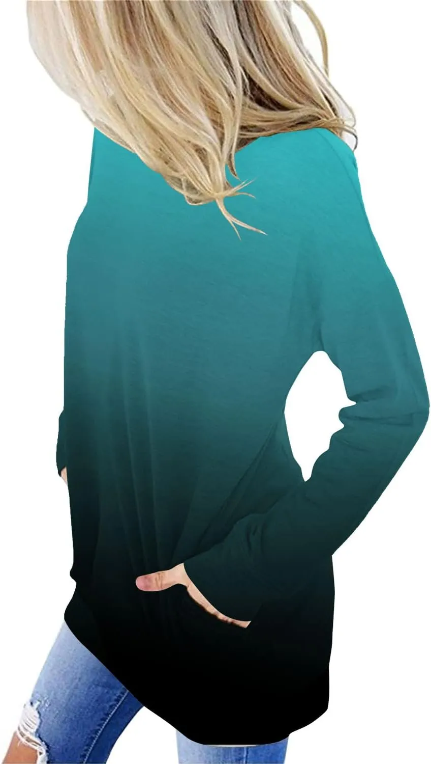 onlypuff Women's Pocket Shirt Graphic Tunic Tops Sweatshirts